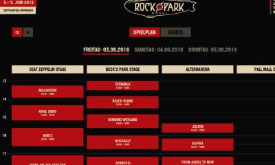 Spielplan Rock am Ring 2016 / Spielplan Rock im Park 2016