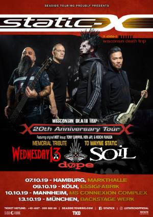Static-X Tour 2019 Poster